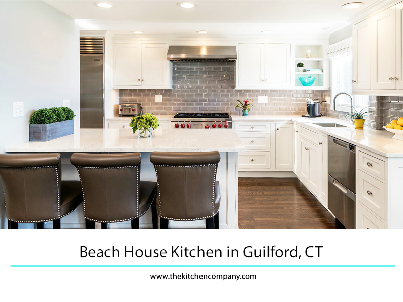 beach house kitchen in Guilford, CT